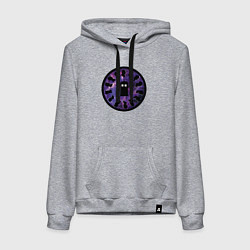 Толстовка-худи хлопковая женская Тардис в космосе, цвет: меланж