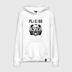 Толстовка-худи хлопковая женская Placebo - rock panda, цвет: белый