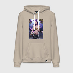 Толстовка-худи хлопковая женская Akali Kda League Of Legends, цвет: миндальный