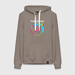 Толстовка-худи хлопковая женская The Neighbourhood rock star cat, цвет: утренний латте