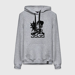 Толстовка-худи хлопковая женская JoJo Bizarre Adventure - ai art, цвет: меланж