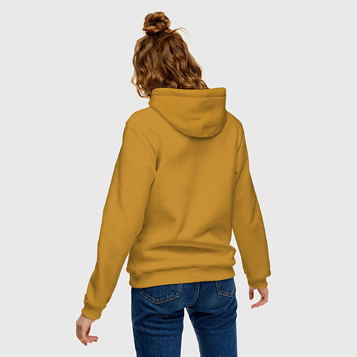 Женская толстовка-худи ReZero Ехидна / Горчичный – фото 4