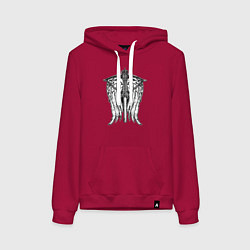 Толстовка-худи хлопковая женская Арбалет Дэрила Ходячие мертвецы, цвет: маджента