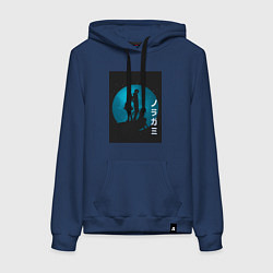 Толстовка-худи хлопковая женская Бездомный бог Юкинэ, цвет: тёмно-синий