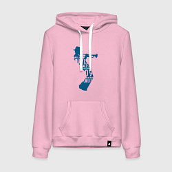 Толстовка-худи хлопковая женская Miles Davis jazz, цвет: светло-розовый