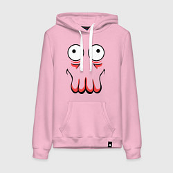 Толстовка-худи хлопковая женская John Zoidberg Face, цвет: светло-розовый