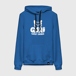 Толстовка-худи хлопковая женская Goro cuddly carnage logo, цвет: синий
