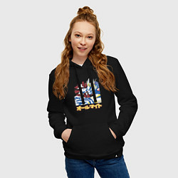 Толстовка-худи хлопковая женская Моя геройская академия Всемогущий удар, цвет: черный — фото 2