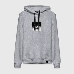 Толстовка-худи хлопковая женская BTS Ентан, цвет: меланж