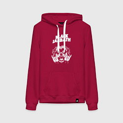 Толстовка-худи хлопковая женская Black Sabbath rock dog, цвет: маджента