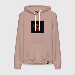 Толстовка-худи хлопковая женская The Weeknd Trilogy, цвет: пыльно-розовый