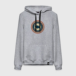 Толстовка-худи хлопковая женская American mood, цвет: меланж