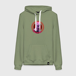 Толстовка-худи хлопковая женская Киборг терминатор зеро, цвет: авокадо