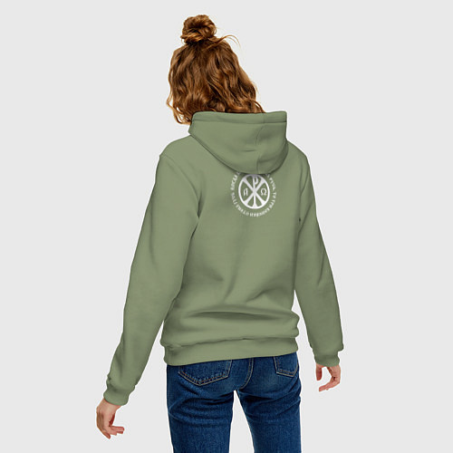 Женская толстовка-худи Когда была свободна Русь то три копейки стоил гусь / Авокадо – фото 4