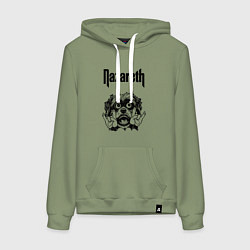 Толстовка-худи хлопковая женская Nazareth - rock dog, цвет: авокадо