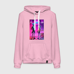 Толстовка-худи хлопковая женская Rick and Morty - neon fantasy, цвет: светло-розовый