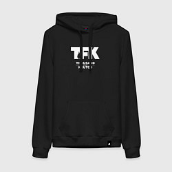 Толстовка-худи хлопковая женская Thousand Foot Krutch - logo, цвет: черный