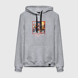 Толстовка-худи хлопковая женская Гуйнайфэнь, цвет: меланж