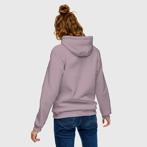 Женская толстовка-худи Not saint valentine / Сиреневый – фото 4