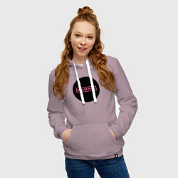 Толстовка-худи хлопковая женская Blackpink logotype - group of South Korea, цвет: сиреневый — фото 2