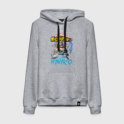 Толстовка-худи хлопковая женская Моя Геройская академия Himiko Togo, цвет: меланж