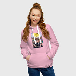 Толстовка-худи хлопковая женская Следствие вели - Леонид Каневский, цвет: светло-розовый — фото 2