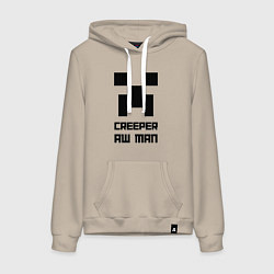 Женская толстовка-худи Creeper Aw Man, Майнкрафт мем