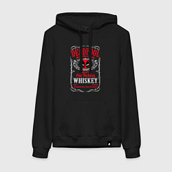 Толстовка-худи хлопковая женская Deadpool whiskey, цвет: черный