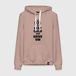 Женская толстовка-худи Keep Calm & Drive VW