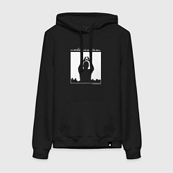 Толстовка-худи хлопковая женская Depeche Mode world violation, цвет: черный