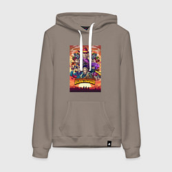 Толстовка-худи хлопковая женская Sunsetriders, цвет: утренний латте