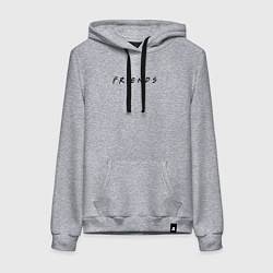 Толстовка-худи хлопковая женская Friends, цвет: меланж