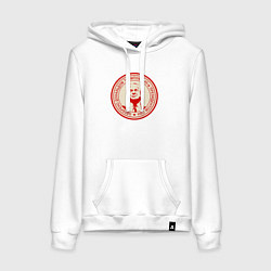 Толстовка-худи хлопковая женская Одобрено Трампом, цвет: белый