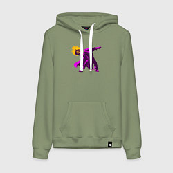 Толстовка-худи хлопковая женская Halloween fire, цвет: авокадо