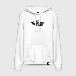 Толстовка-худи хлопковая женская Кабриолет, цвет: белый