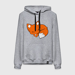 Женская толстовка-худи Спящий лисёнок