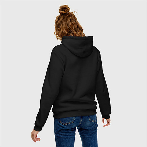 Женская толстовка-худи ACDC Римская статуя / Черный – фото 4