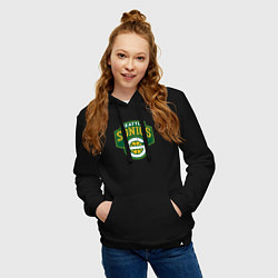 Толстовка-худи хлопковая женская Seattle sonics, цвет: черный — фото 2