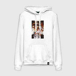 Толстовка-худи хлопковая женская Амо - Гачиакута, цвет: белый