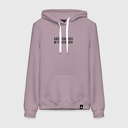 Толстовка-худи хлопковая женская Какого левого, цвет: сиреневый