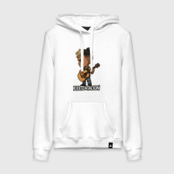 Толстовка-худи хлопковая женская XXXTentacion мультяшный, цвет: белый