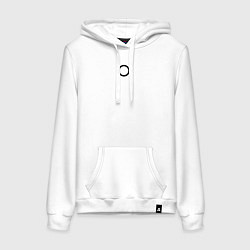 Толстовка-худи хлопковая женская Игра в кальмара работник круг белая, цвет: белый