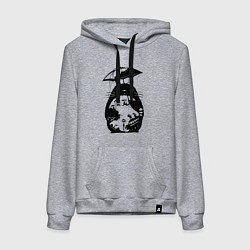 Толстовка-худи хлопковая женская Тоторо Мэй Сацуки котобус, цвет: меланж