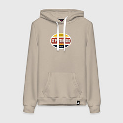 Толстовка-худи хлопковая женская Санкт-Петербург Суперсерия, цвет: миндальный