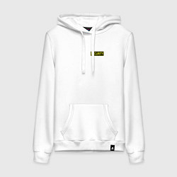 Толстовка-худи хлопковая женская Security охрана, цвет: белый
