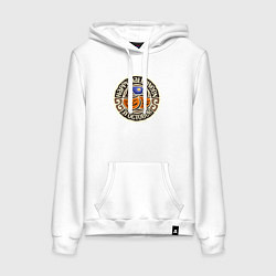 Толстовка-худи хлопковая женская Happy halloween - 31 october, цвет: белый