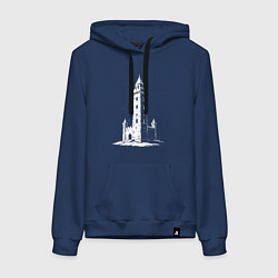 Толстовка-худи хлопковая женская Страж веков, цвет: тёмно-синий