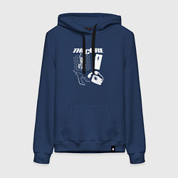 Толстовка-худи хлопковая женская The Cure group, цвет: тёмно-синий