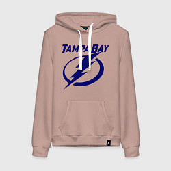 Толстовка-худи хлопковая женская HC Tampa Bay, цвет: пыльно-розовый