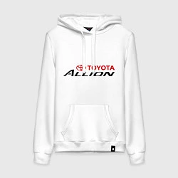 Толстовка-худи хлопковая женская Toyota Allion, цвет: белый